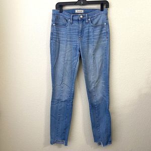 Madewell Jeans Womens Size 28 9" High Rise Skinny Medium Wash Step Hem